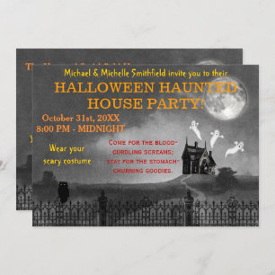 Halloween Party   Gothic Haunted House Kaart