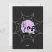 Halloween Party  Gothic Skull Uitnodiging (Achterkant)