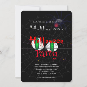 Halloween Party  Gothic, Spinnenweb Kaart