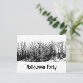Halloween Party Gothique Black White Invitation (Debout devant)
