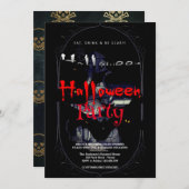 Halloween Party Gotisch Huis Kaart (Voorkant / Achterkant)