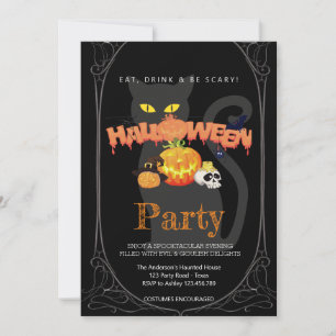 Halloween Party Gotisch Kaart