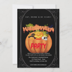 Halloween Party Gotisch Kaart