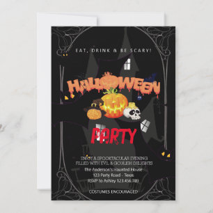 Halloween Party  Gotisch Kaart