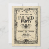 Halloween Party Gotische Uitnodiging (Voorkant)