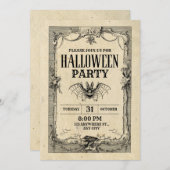 Halloween Party Gotische Uitnodiging (Voorkant / Achterkant)