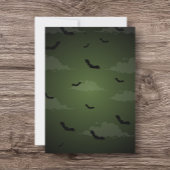 Halloween Party Green And Black Illustrative Bedankkaart