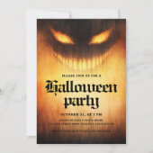 Halloween party griezelige spookdemon kaart (Voorkant)