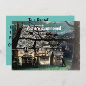 Halloween Party hantée maison Invitation (Devant / Derrière)