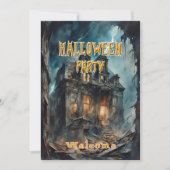 Halloween Party Haunted House Invitation (Devant)