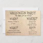 Halloween Party Haunted House Invitation Kaart (Achterkant)