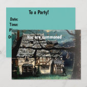 Halloween Party haunted house Invitation Kaart (Voorkant / Achterkant)