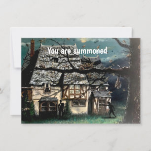 Halloween Party haunted house Invitation Kaart