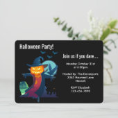 Halloween Party Haunted Scarecrow Invitation Kaart (Staand voorkant)