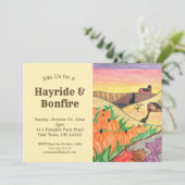 Halloween Party Hayride Kaart (Staand voorkant)