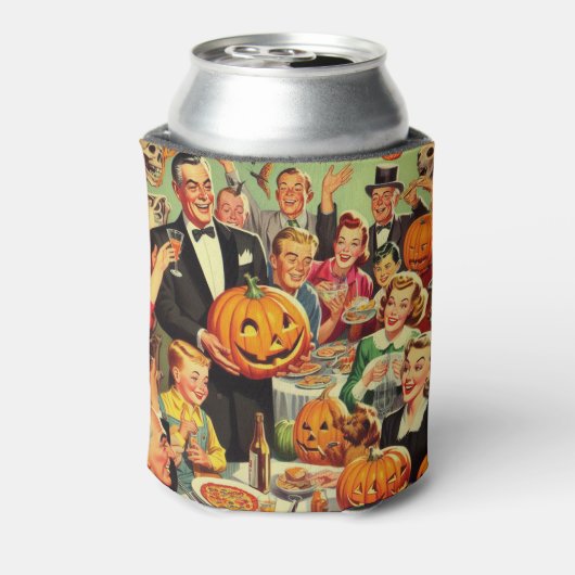 Halloween Party Illustratie Blikjeskoeler (Blikje Achterkant)