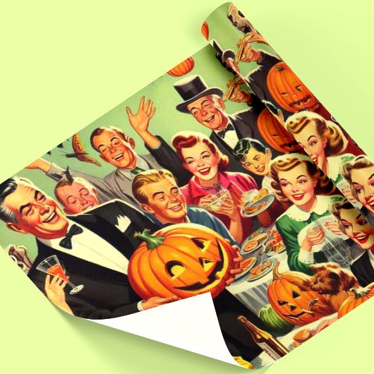  Halloween Party Illustratie Cadeaupapier