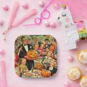  Halloween Party Illustratie Papieren Bordje (Feest)