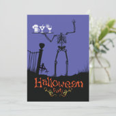 Halloween Party invitación Drinks Kaart (Staand voorkant)