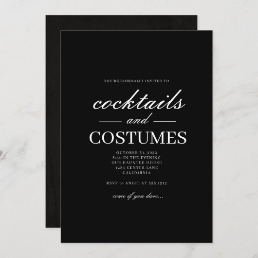HALLOWEEN PARTY INVITATION (Devant / Derrière)