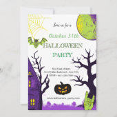 Halloween Party Invitation Card Kaart (Voorkant)