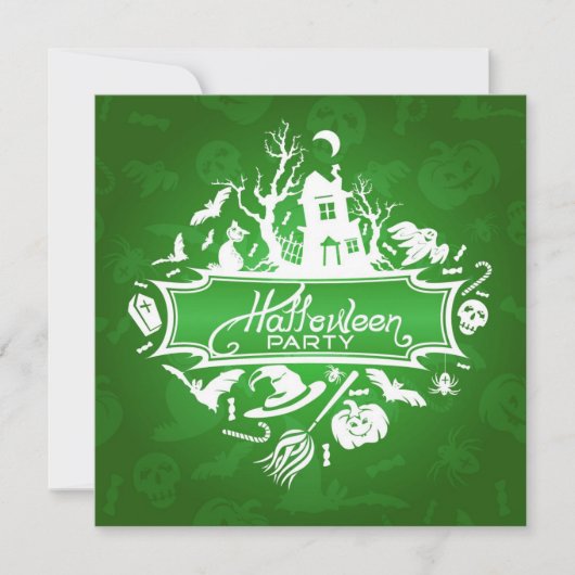 Halloween Party Invitation Card Kaart (Voorkant)