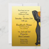 HALLOWEEN PARTY INVITATION - CHAT NOIR - CUTE (Dos)