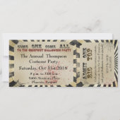 Halloween Party Invitation Circus Ticket Kaart (Voorkant)