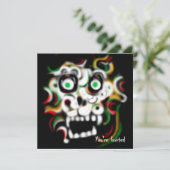 Halloween Party Invitation Crâne (Debout devant)