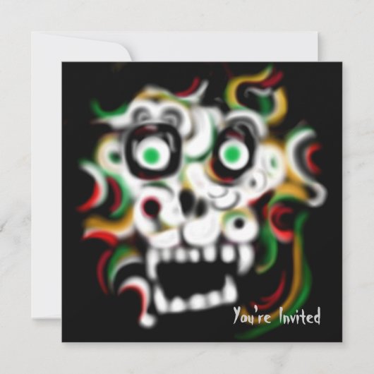 Halloween Party Invitation Crâne (Devant)