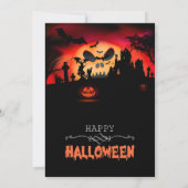 Halloween Party Invitation Creepy Kaart (Achterkant)