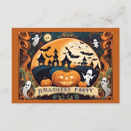 Halloween Party Invitation Enclosure Kaart (Voorkant)