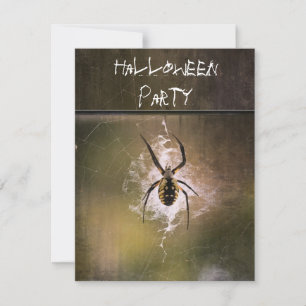 Halloween Party Invitation énorme araignée d'écrit