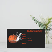 Halloween Party Invitation Ghost Pumpkin Kaart (Staand voorkant)