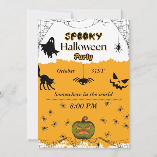Halloween party invitation kaart (Voorkant)