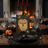 Halloween Party Invitation Schedel rode bloem maan Kaart