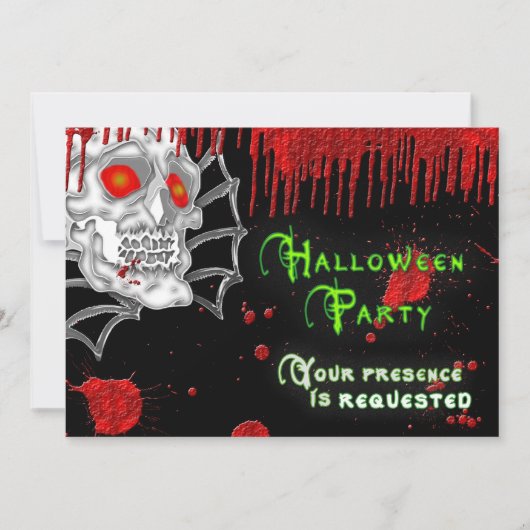 HALLOWEEN PARTY INVITATION - SKELETON (Devant)