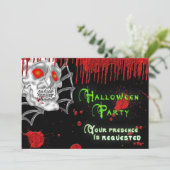 HALLOWEEN PARTY INVITATION - SKELETON (Debout devant)