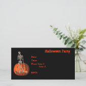 Halloween Party Invitation Skeleton Citrouille Car (Debout devant)