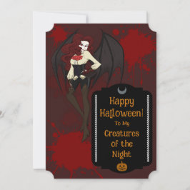 Halloween Party Invitation Vampire Queen Theme  Save The Date