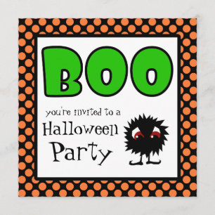 Halloween Party Invitations Little Betie BOO Kaart