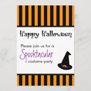 Halloween Party Invitations Witches Pet Kaart