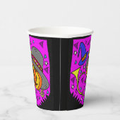 Halloween Party Jack O'Lantern Bugle Paarse Papieren Bekers (Rechts)