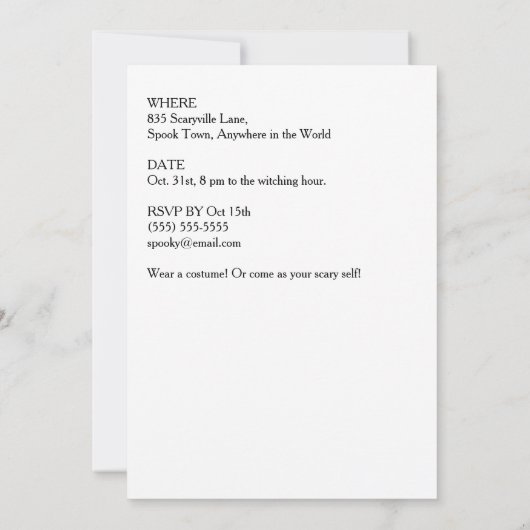 Halloween Party Jack O'Lantern en Bugle Paarse Kaart (Achterkant)