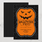 Halloween Party Jackolantern Invitation (Devant / Derrière)