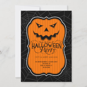Halloween Party Jackolantern Uitnodiging