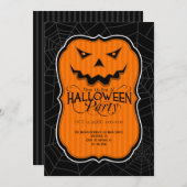 Halloween Party Jackolantern Uitnodiging (Voorkant / Achterkant)