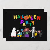 Halloween Party Kaart (Voorkant / Achterkant)