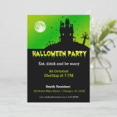 Halloween party kaart (Staand voorkant)