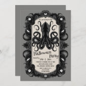 Halloween party kaart (Voorkant / Achterkant)